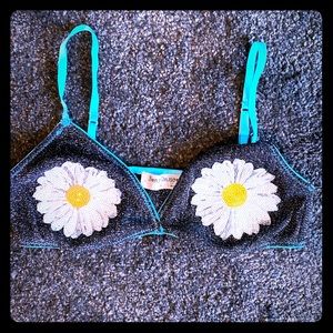 Sunflower vintage bralette